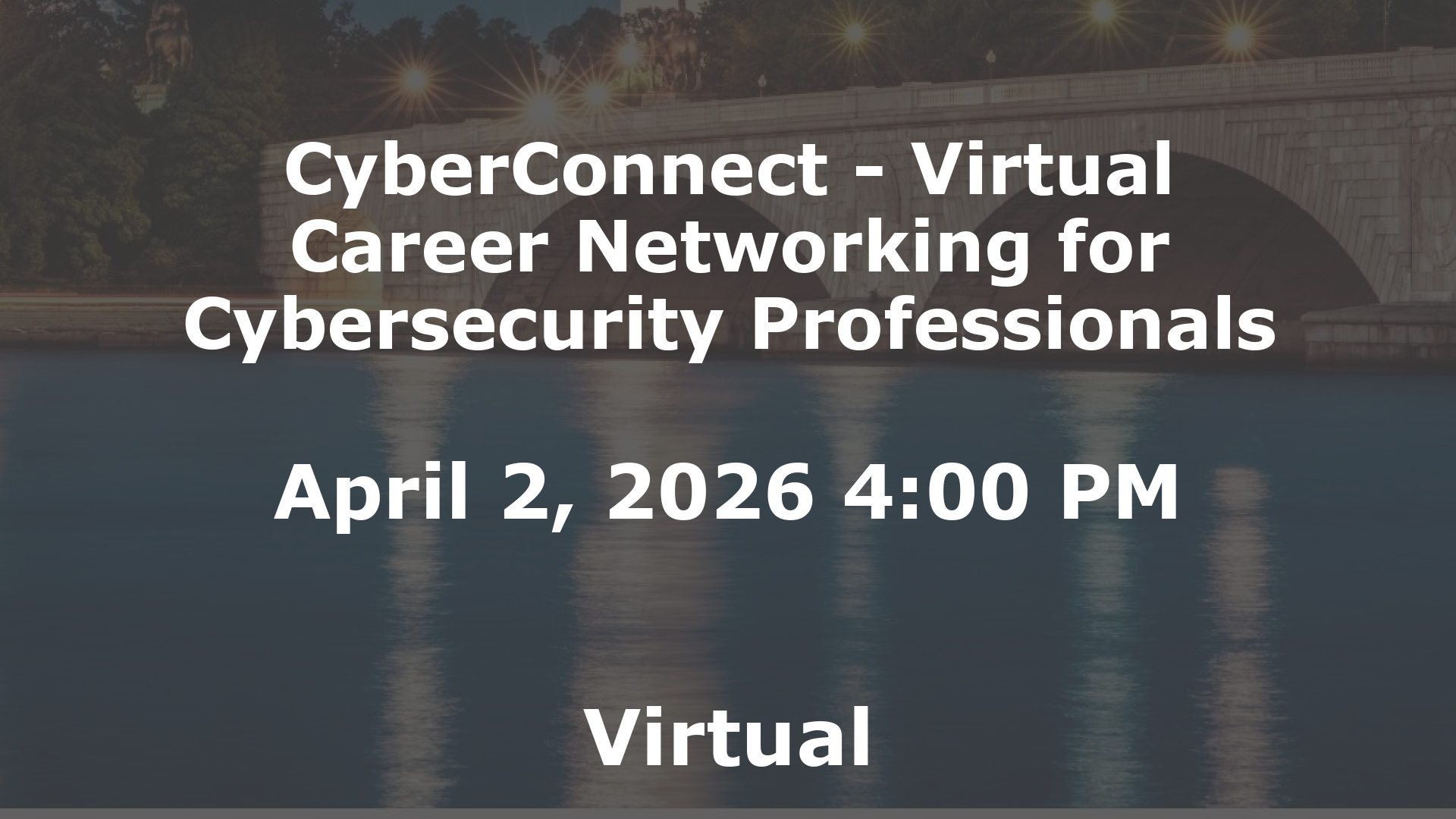 CyberConnect - Virtual Career Networking for Cybersecurity Professionals event image